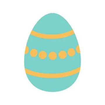 Cute easter egg flat illustration Illustrazione stock