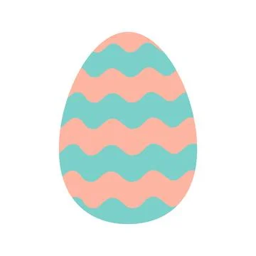 Cute easter egg flat illustration Stockillustratie