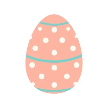Cute easter egg flat illustration Stockillustratie