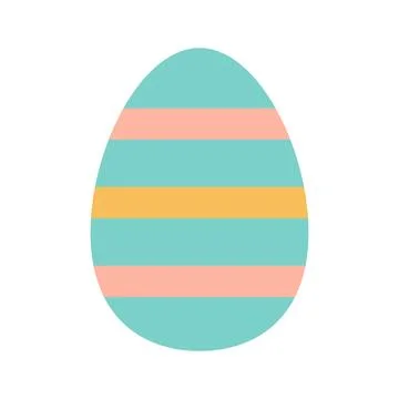 Cute easter egg flat illustration Stockillustratie