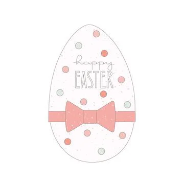 Cute easter egg with greeting text. Vector illustration for card, post, mail Stock-Illustration