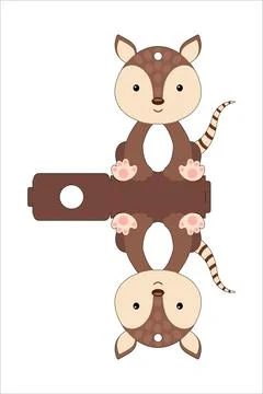 Cute easter egg holder armadillo template. Retail paper box for the easter eg Stock Illustration