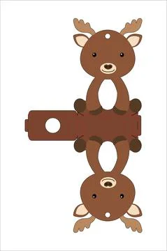 Cute easter egg holder moose template. Retail paper box for the easter egg. P Stock Illustration