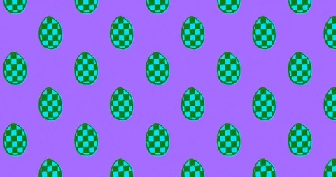 Cute Easter Egg Pattern animation 4k Stock Footage 127203443