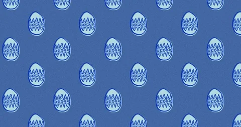 Cute Easter Egg Pattern animation 4k Stock Footage 127203459