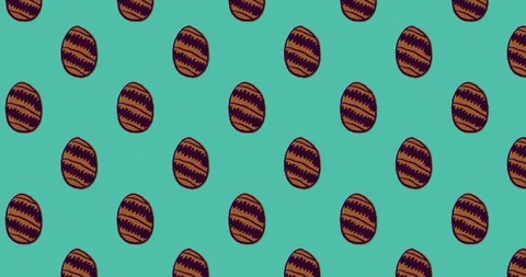 Cute Easter Egg Pattern animation 4k Stock Footage 127203583
