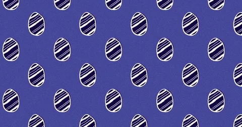 Cute Easter Egg Pattern animation 4k Stock Footage 127203643