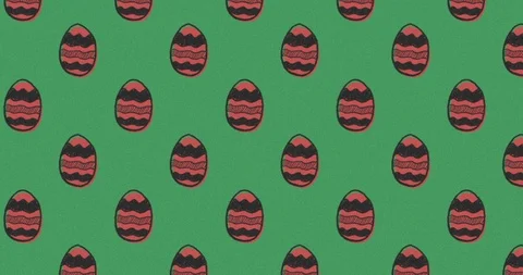 Cute Easter Egg Pattern animation 4k Stock Footage 127203759