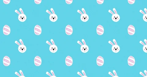 Cute Easter Egg Pattern animation 4k Stock Footage 127204600