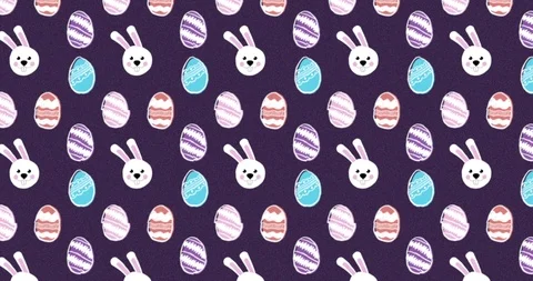 Cute Easter Egg Pattern animation 4k Stock Footage 127204864