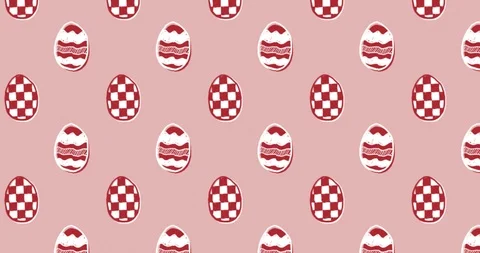 Cute Easter Egg Pattern animation 4k Stock Footage 127205063
