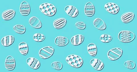 Cute Easter Egg Pattern image 4k Stock Illustration
