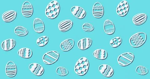 Cute Easter Egg Pattern image 4k Stock Illustration