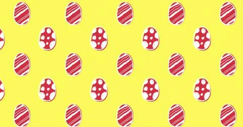 Cute Easter Egg Pattern image 4k Stockillustratie