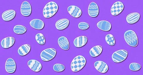 Cute Easter Egg Pattern image 4k Stock Illustration