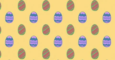 Cute Easter Egg Pattern image 4k Illustrazione stock