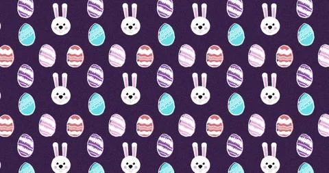 Cute Easter Egg Pattern image 4k Stockillustratie