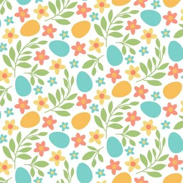 Cute Easter egg seamless pattern 스톡 일러스트
