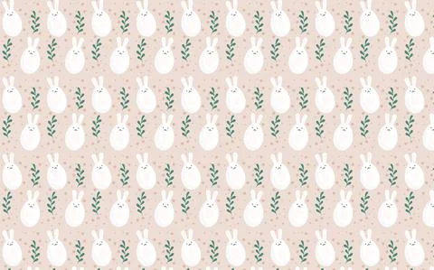 Cute Easter eggs and bunny ears.Seamless pattern 스톡 일러스트