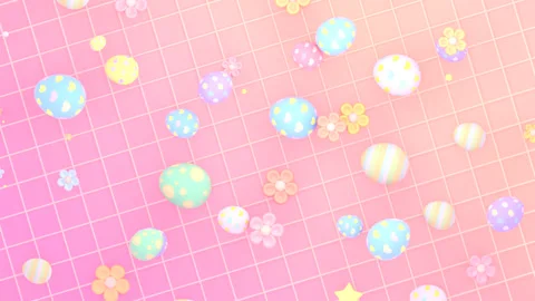 Cute easter eggs pattern Stock Footage 247164637