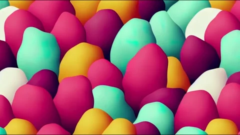 Cute Easter horizontal seamless animation with flowers, easter eggs Stock Footage 220117678