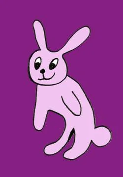 Cute easter icon and animal pet collection, with easter eggs in nest, rabbit  Stock Illustration