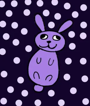 Cute easter icon and animal pet collection, with easter eggs in nest, rabbit  Illustrazione stock