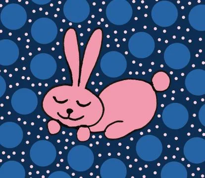 Cute easter icon and animal pet collection, with easter eggs in nest, rabbit  Stock Illustration