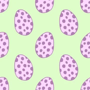 Cute easter icon and animal pet collection, with easter eggs in nest, rabbit  Stock Illustration
