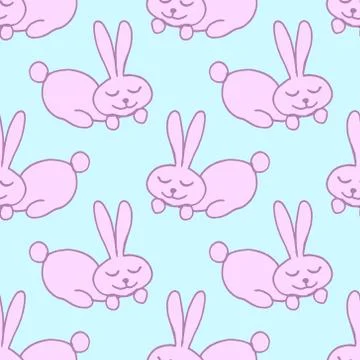Cute easter icon and animal pet collection, with easter eggs in nest, rabbit  Stock Illustration