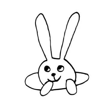 Cute easter icon and animal pet collection, with easter eggs in nest, rabbit  Illustrazione stock
