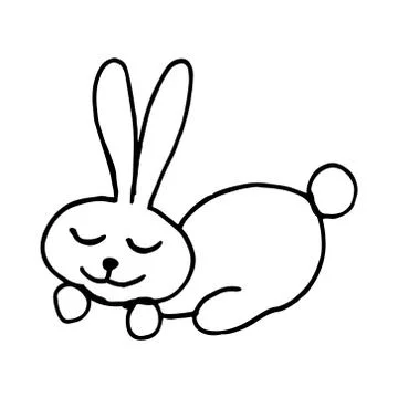 Cute easter icon and animal pet collection, with easter eggs in nest, rabbit  Illustrazione stock