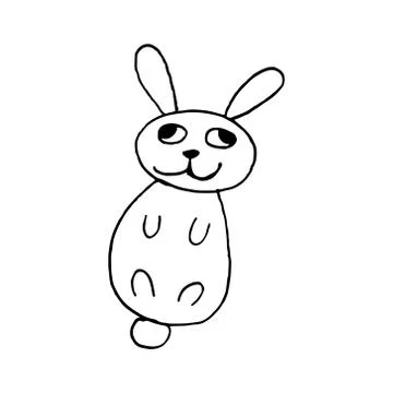 Cute easter icon and animal pet collection, with easter eggs in nest, rabbit  Stock Illustration