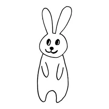 Cute easter icon and animal pet collection, with easter eggs in nest, rabbit  Illustrazione stock
