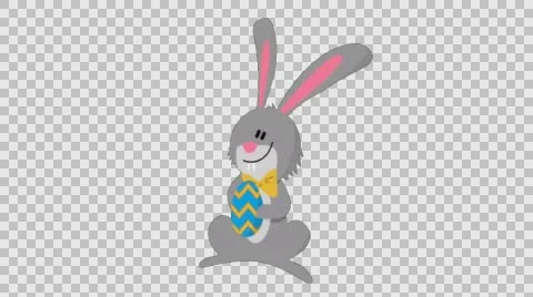 Cute Easter Rabbit Cartoon 스톡 동영상 56724976