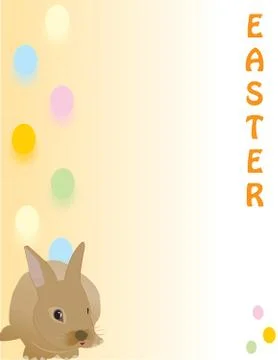 Cute Easter rabbit, great for a quick card, Paper Stock Illustration