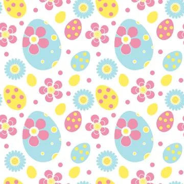 Cute easter seamless pattern. Spring repeating textures. Children's, baby, kids Illustrazione stock