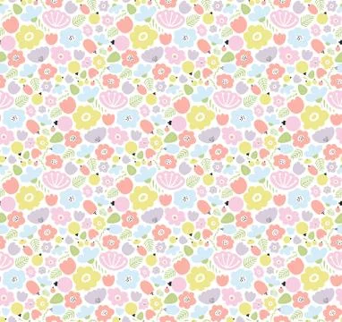Cute Easter, spring seamless pattern 스톡 일러스트