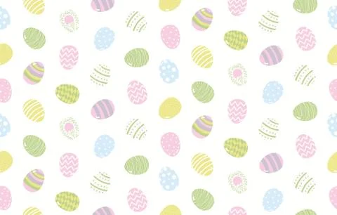 Cute Easter, spring seamless pattern Stock Illustration