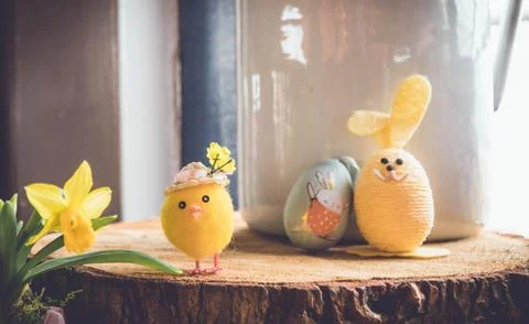Cute easter toys Foto stock