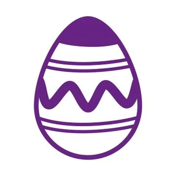 Cute egg easter decorated waves lines 스톡 일러스트