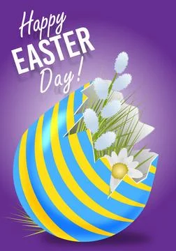 Cute egg with inner easter spirit Stock Illustration