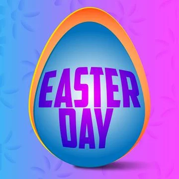 Cute egg in neon paint for your favorite postcard Stock Illustration