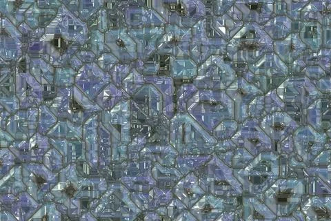 Cute electronic crystalline pattern digital art texture or background Stock Illustration