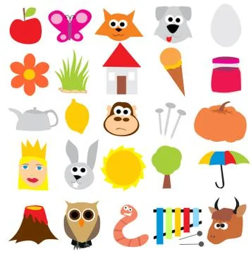 Cute elements Stock Illustration