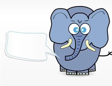 Cute elephant cartoon Stock Illustration