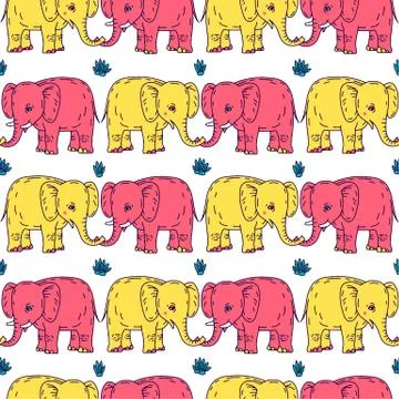 Cute elephant cartoon Stock Illustration