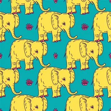 Cute elephant cartoon Stock Illustration
