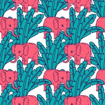 Cute elephant cartoon Stock Illustration