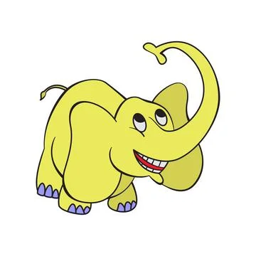 Cute elephant cartoon Stock Illustration